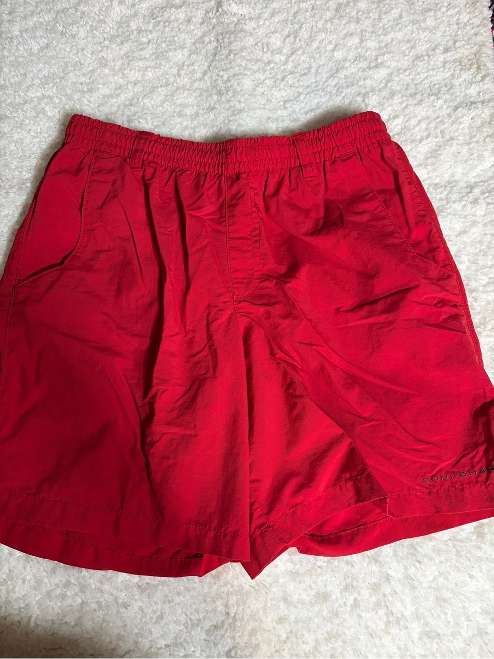 Columbia Men's Bright Red Athletic Shorts